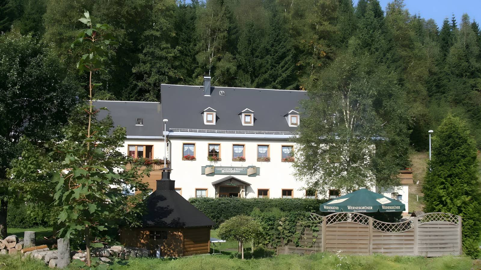 Zimmer 2 – Einzelzimmer Klein mit Bergblick, Gemeinschaftsterrasse und Wlan in Morgenröthe-Rautenkranz, Muldenhammer