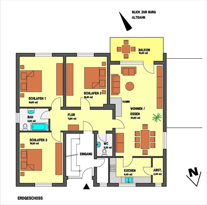 Ferienwohnung für 7 Personen, mit Balkon in Dahn - 2
