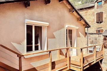 Maison de vacances pour 3 personnes, avec balcon et jardin dans l' Aveyron