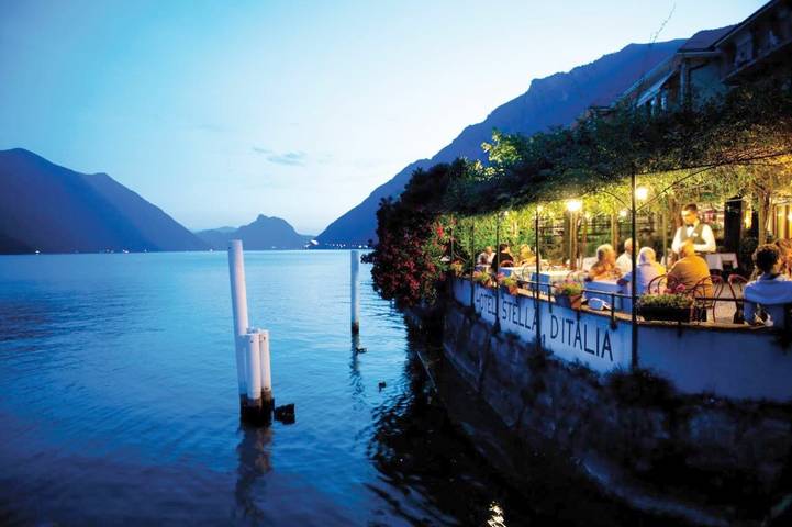 Hotel für 4 Personen, mit Balkon und Terrasse sowie Garten und Seeblick