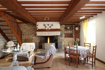 Gîte pour 5 personnes, avec terrasse et jardin, animaux acceptés à Lingreville