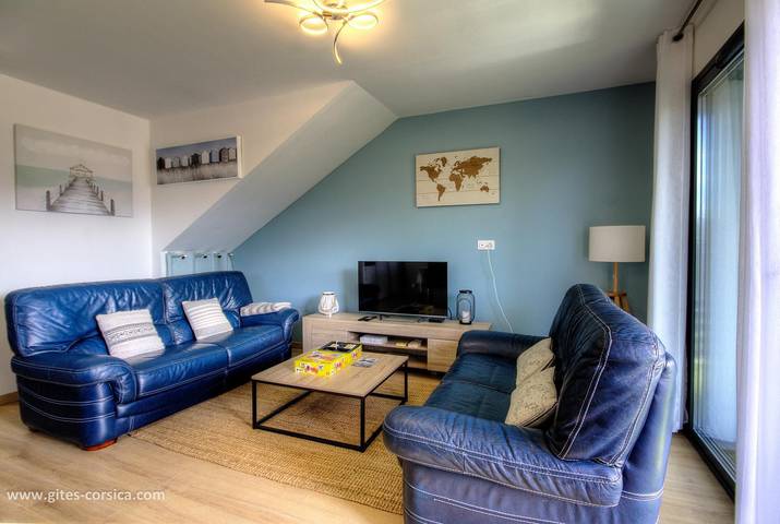 Gîte pour 4 personnes, avec Terrasse et Jardin ainsi que Piscine et Vue à Oletta - 4