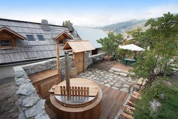 Gîte pour 18 personnes, avec sauna ainsi que vue et jardin, animaux acceptés à Villar-Saint-Pancrace