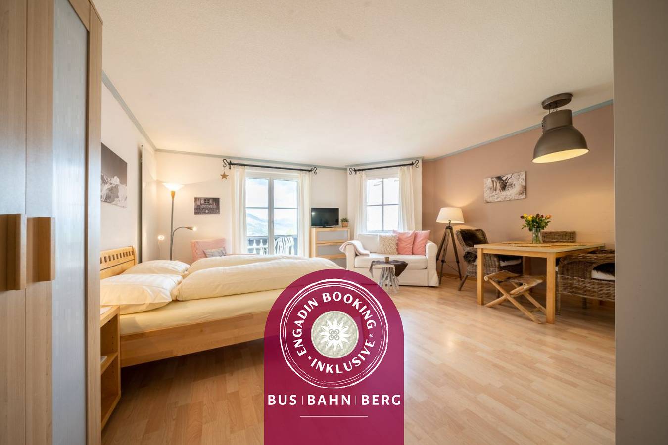 Ganzes Studio, Valluns Studio 5301: Renoviertes und Stilvoll eingerichtetes Studio für erholsame Ferien in Vulpera, Tarasp