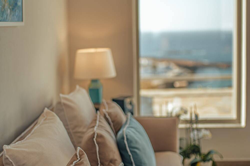 Aqua retraite in Paros met privé zwembad, prachtig zeezicht, vlakbij zandstranden in Parasporos, Paros