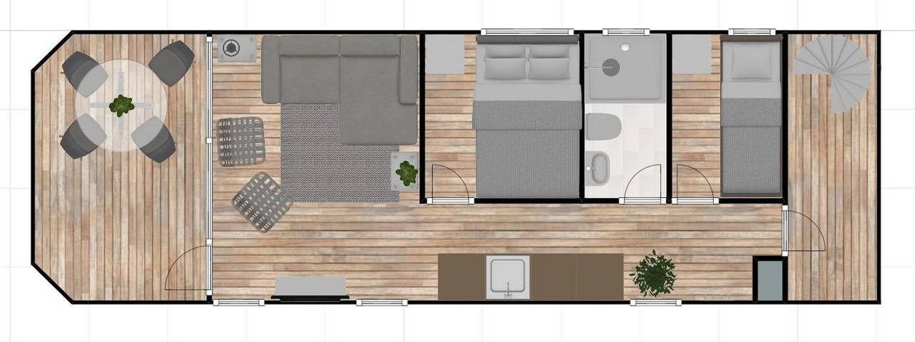Ferienhaus für 4 Personen, mit Balkon/Terrasse und Terrasse in Amsterdam - 3