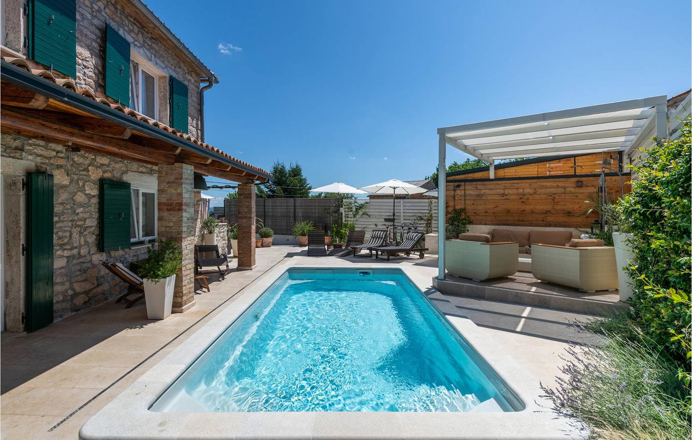 Ferienhaus für 4 Personen mit Terrasse in Barban, Südküste Istrien