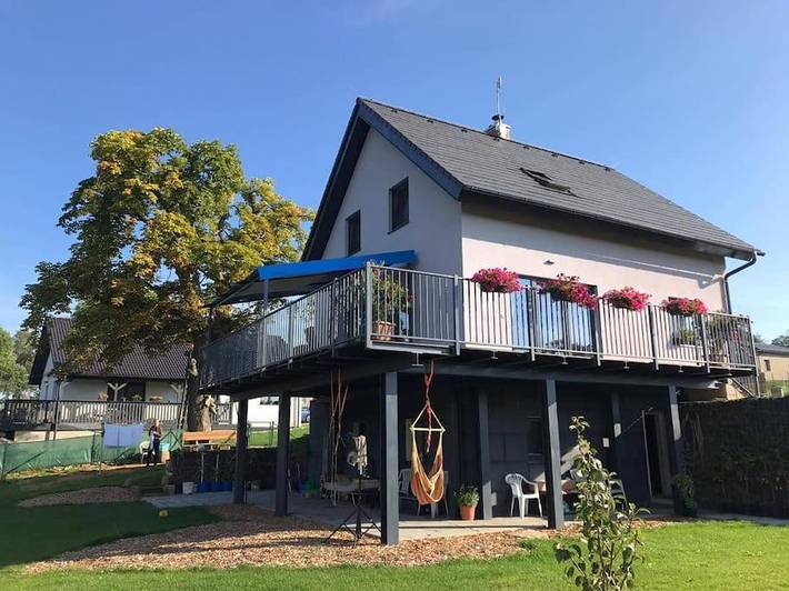 Apartament wakacyjny dla 4 osób, z ogród i widok oraz taras w Czeska Szwajcaria