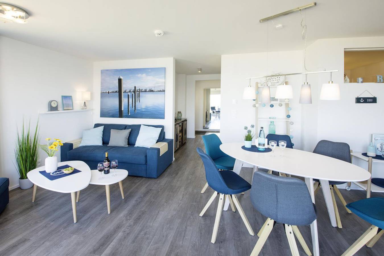Ganze Wohnung, Ostseeliebe - Eg, 1. Reihe am Wasser, Terrasse, Whirlwanne, Infrarot-Sauna in Olpenitz, Kappeln