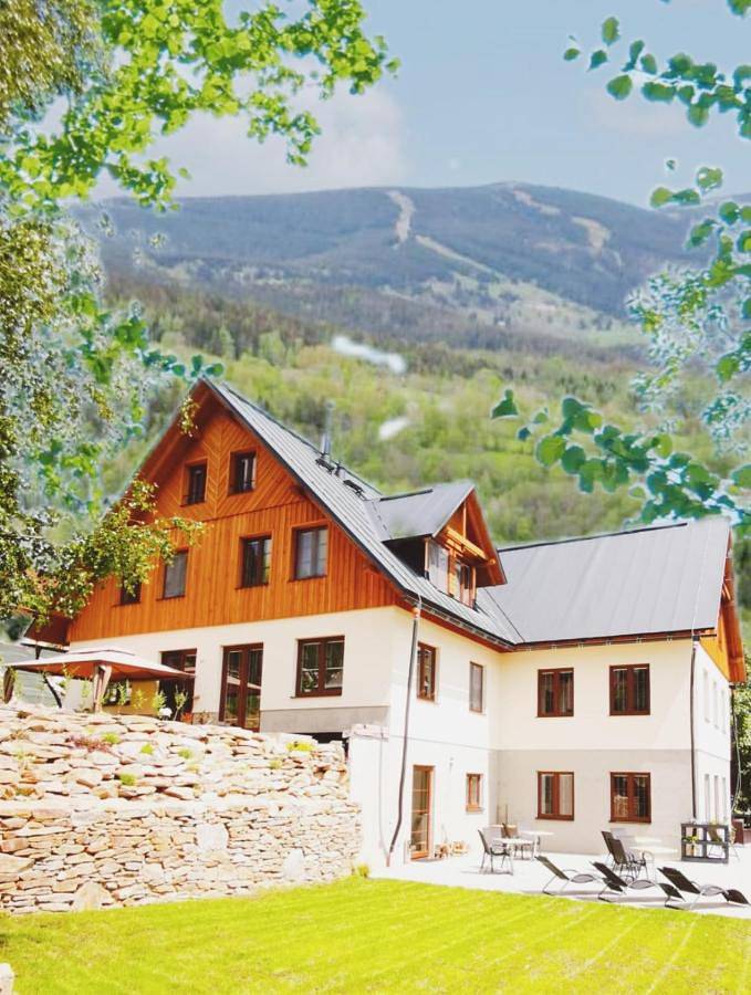 Apartament wakacyjny dla 6 osób, z Taras i Ogród oraz Basen i Widok w Rokytnice nad Jizerou