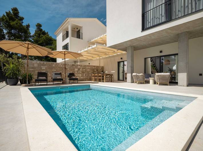 Villa für 8 Personen, mit Terrasse und Garten sowie Pool auf Hvar - 3