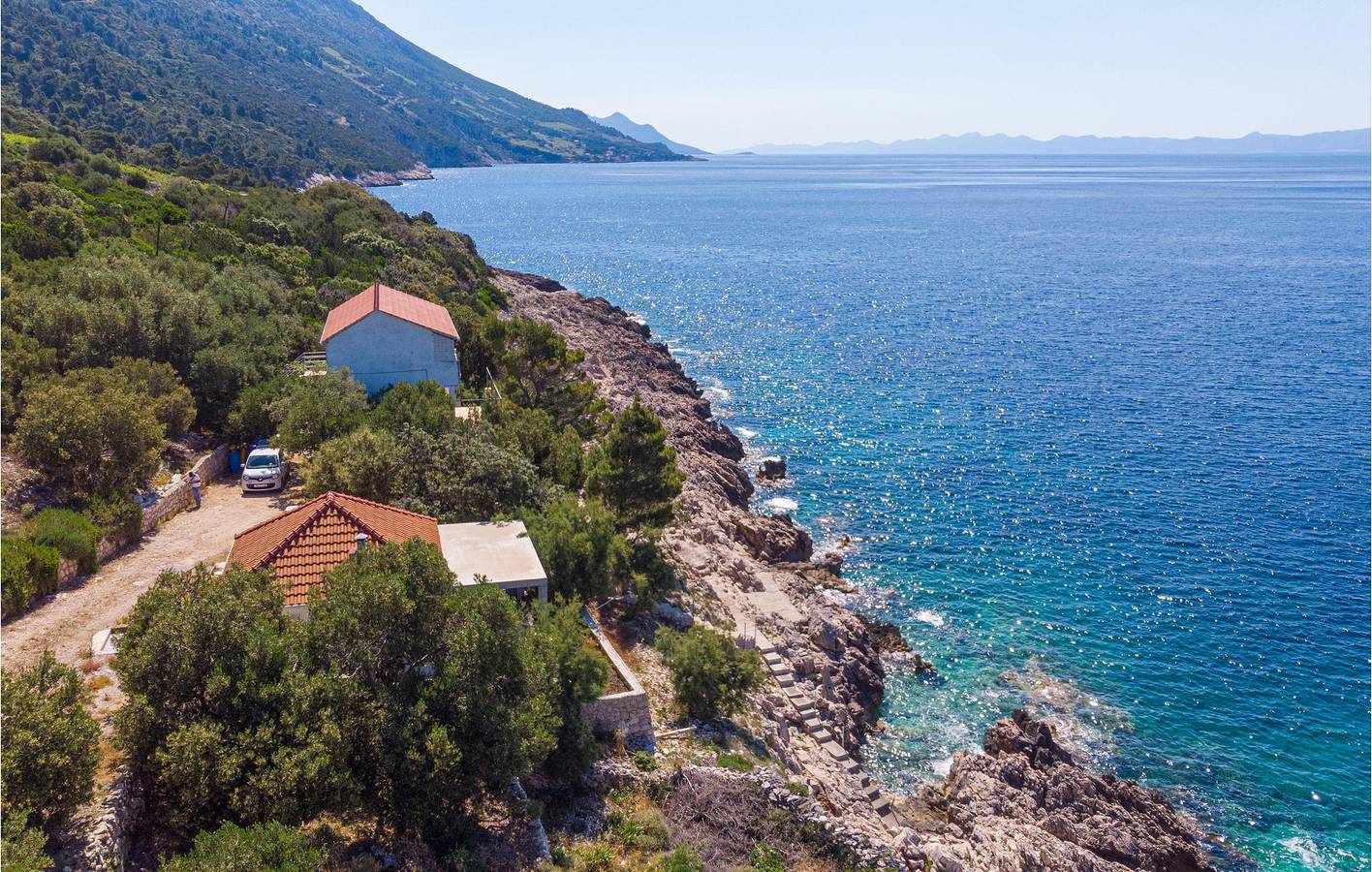 Gemütliche Wohnung mit Terrasse, WLAN und Parkplatz, 100 m bis zur Küste in Potomje, Dubrovnik-Neretva