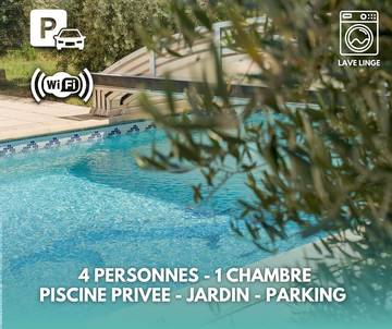 Gîte pour 4 personnes, avec piscine et jardin à Jouques