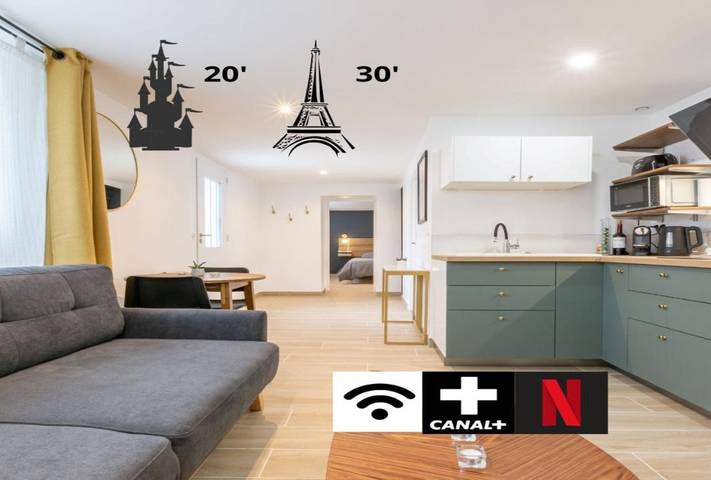 Appartement de vacances pour 4 personnes, avec Terrasse et Jardin à Vaires-sur-Marne