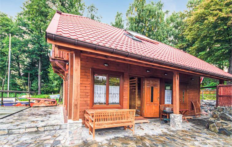 Ferienhaus für 4 Personen mit Seeblick in Powiat Olsztyński