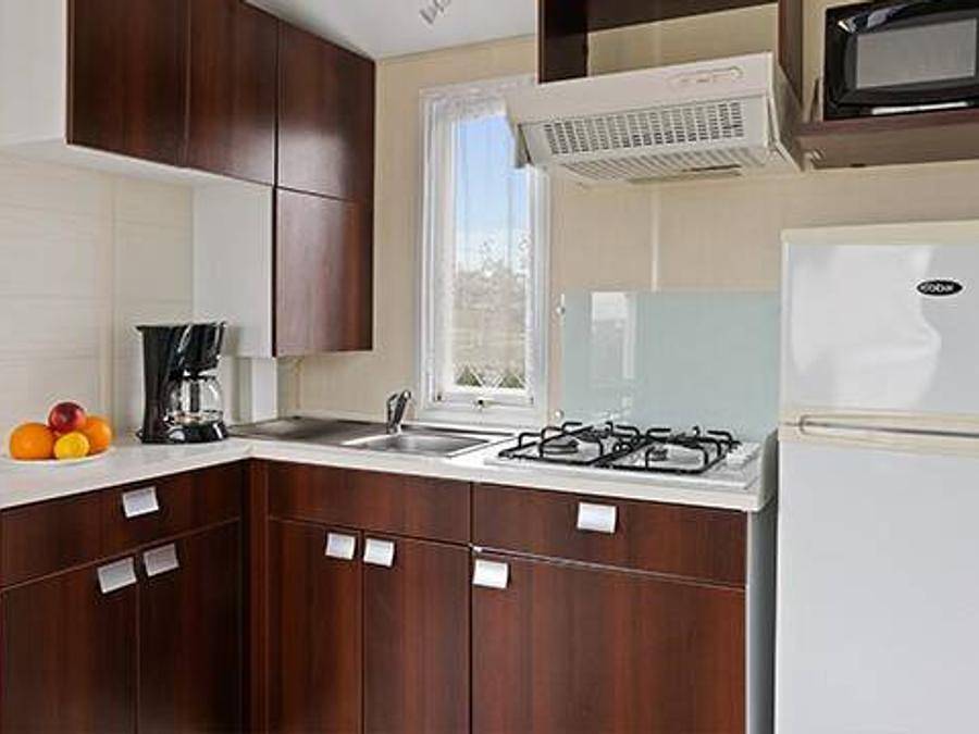 Camping Rieumontagné - Mobilhome 4 personas - Mobil-home | Clásico | 2 Dormitorios | 4 Pers. | Terraza individual in Lago de Laouzas, Nages