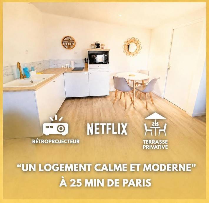 Location de vacances pour 2 personnes, avec Terrasse et Piscine à Vernouillet