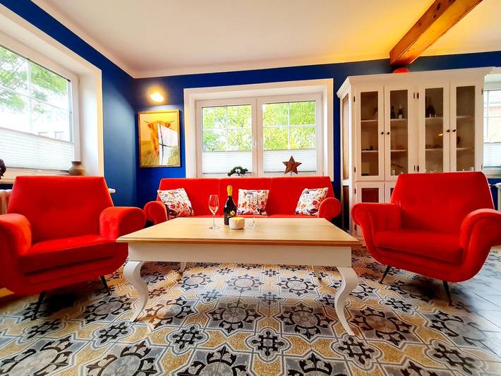 Ferienhaus für 4 Personen, mit Balkon/Terrasse und Terrasse sowie Garten und Sauna in Tating