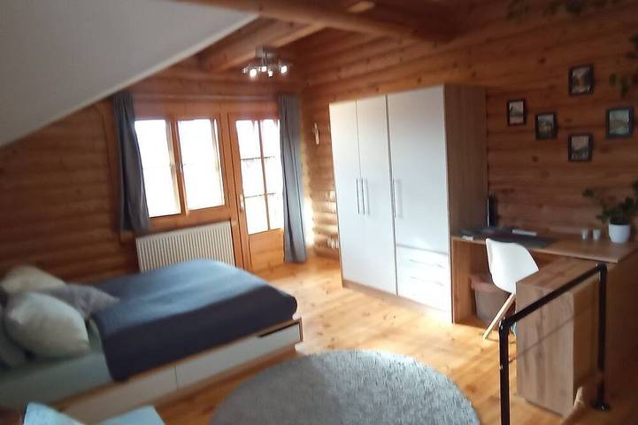 Lodge im Blockhaus -gemütliches Chillen im blauen Land am Fuße der bayr. Alpen in Obersöchering, Pfaffenwinkel