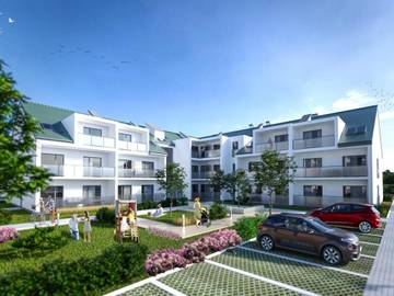 Ferienwohnung für 4 Personen, mit Balkon und Garten, mit Haustier in Grzybowo