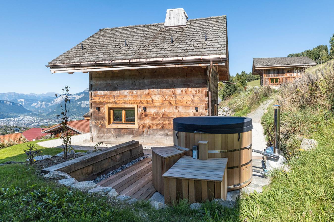 Chalet „Mazot De La Pointe Percée“ mit Balkon in Combloux, Pays du Mont-Blanc