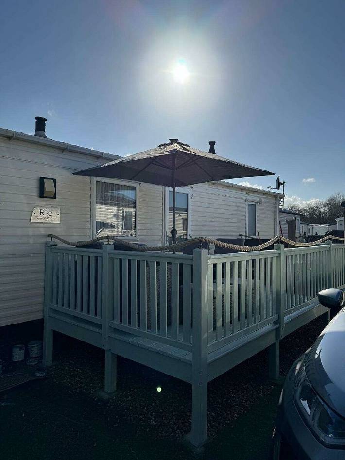 Caravan for 6 people, with garden in North Norfolk