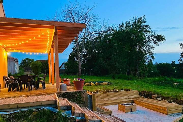 Maison de vacances pour 8 personnes, avec vue et jardin