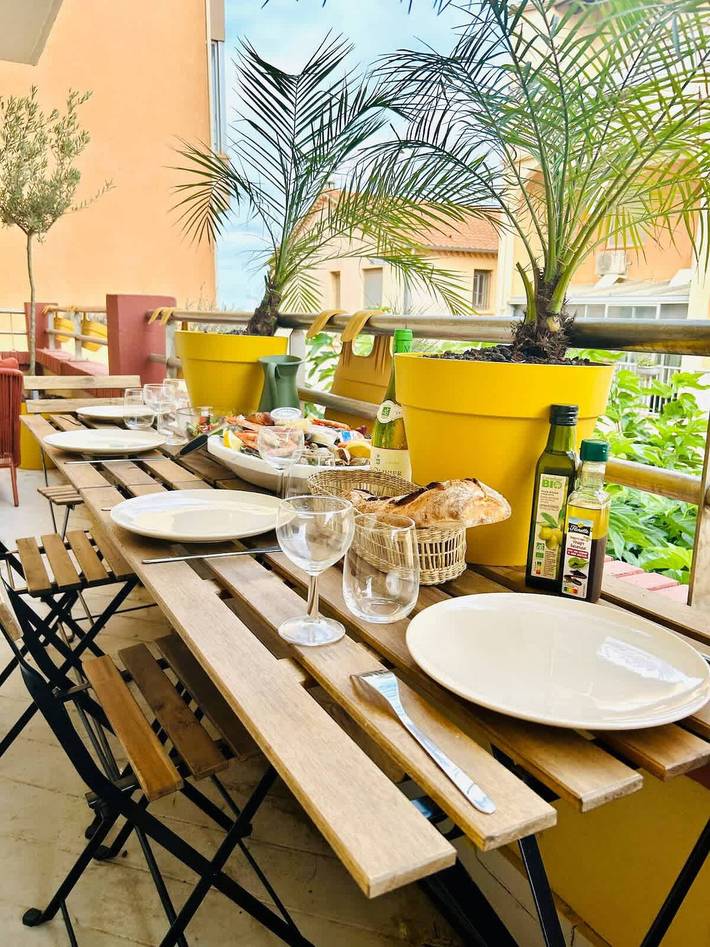 Gîte pour 4 personnes, avec balcon/terrasse, adapté aux familles dans Plage Centrale (Valras-Plage) - 3