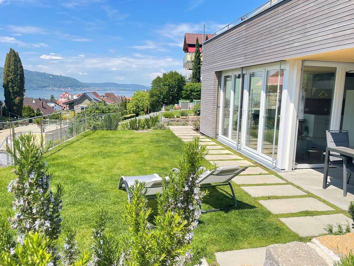 Ferienwohnung für 2 Personen, mit Garten und Seeblick am Bodensee