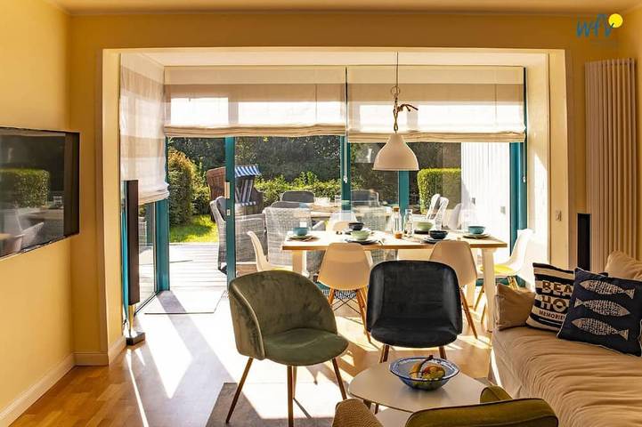 Ferienhaus für 6 Personen, mit Balkon und Garten sowie Sauna