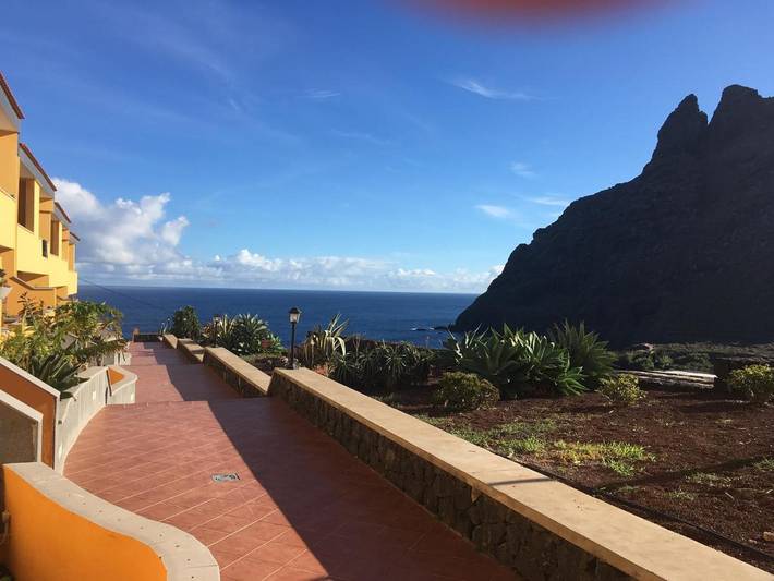 Ferienwohnung für 4 Personen, mit Balkon und Terrasse sowie Garten und Ausblick