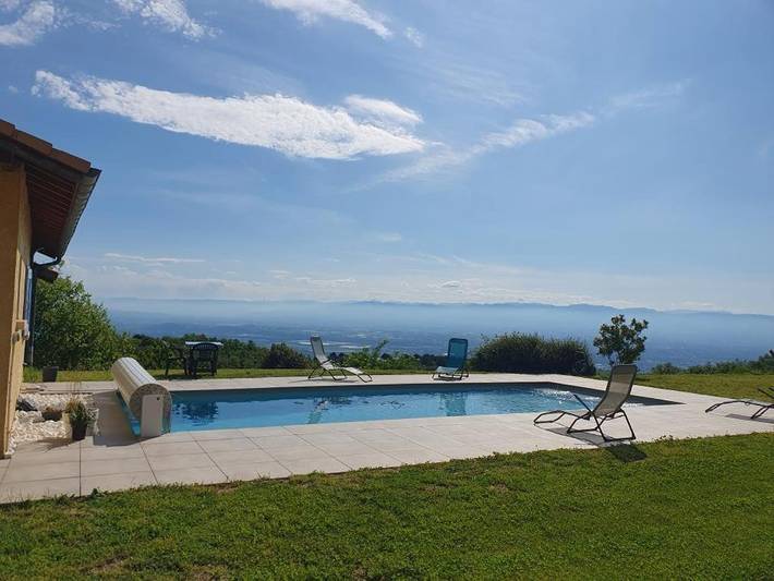 Location de vacances pour 8 personnes, avec jardin ainsi que piscine et vue à Saint-Romain-de-Lerps - 2