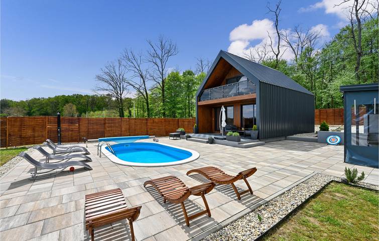 Ferienhaus für 4 Personen, mit Garten und Sauna sowie Ausblick und Pool, mit Haustier - 1