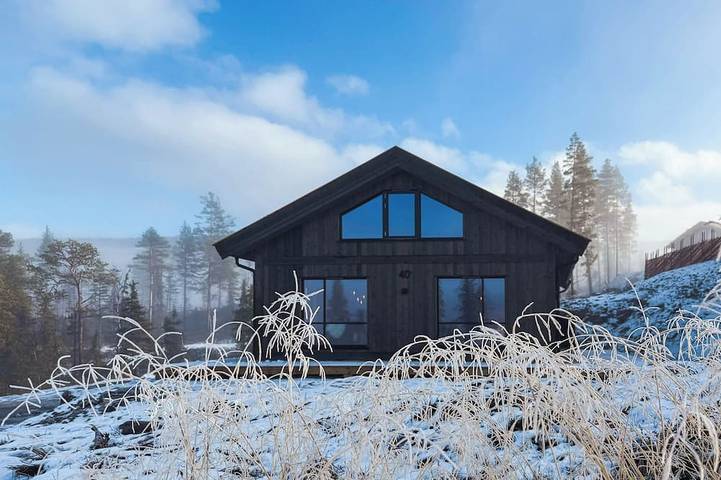 Bekkely Hytte: moderne Hütte nah der Piste, Nesfjellet in Nesbyen