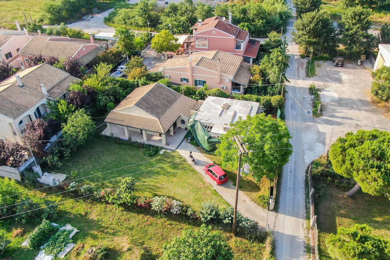 Feriehus for 5 personer med have in Potamos, Korfu