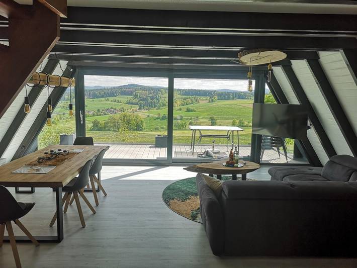 Ferienhaus für 4 Personen, mit Balkon und Terrasse sowie Garten und Ausblick in Rhön-Hessen - 4