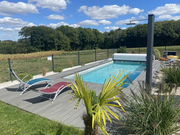 Gîte pour 7 personnes, avec Terrasse ainsi que Jardin et Piscine à Péaule - 3