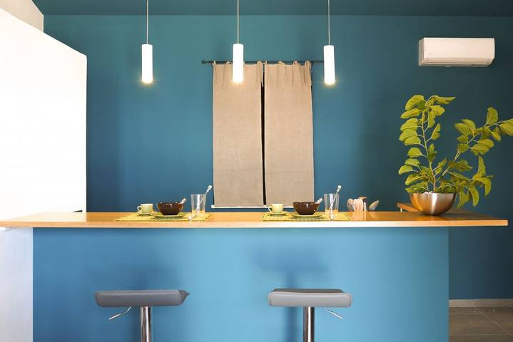 Ferienwohnung für 2 Personen, mit Meerblick und Garten