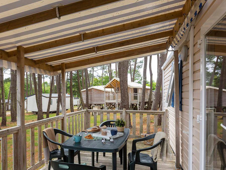 Camping Romanée - La Belle Henriette - Mobilheim 6 personen - Komfort 3 Zimmer in La Tranche-sur-Mer, Vendée