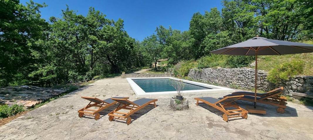 Maison de vacances pour 8 personnes, avec Terrasse ainsi que Piscine et Vue