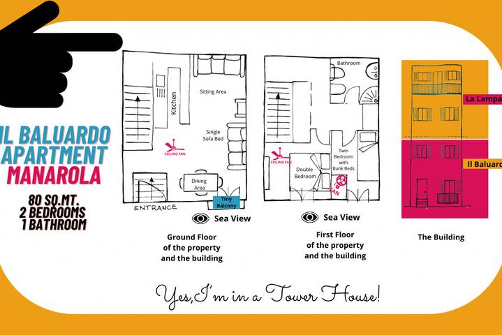 Gîte pour 2 personnes, avec balcon/terrasse à Manarola - 3