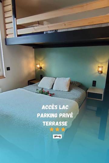 Gîte pour 3 personnes, avec terrasse et vue, animaux acceptés à Viviers-du-Lac