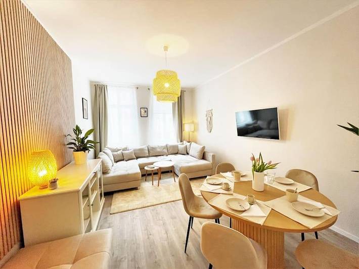 Ferienwohnung für 6 Personen, mit Balkon und Terrasse sowie Sauna in Zoo Leipzig - 3