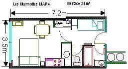 Estudio entero, Résidence les Marmottes - Estudio para 4 personas (Mar4) in Gourette, Eaux-Bonnes