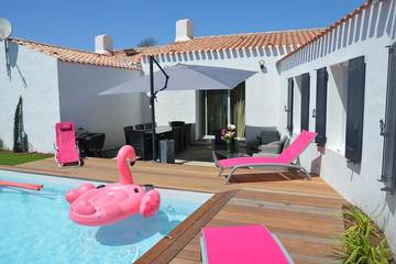 Gîte pour 7 personnes, avec terrasse dans Port Joinville