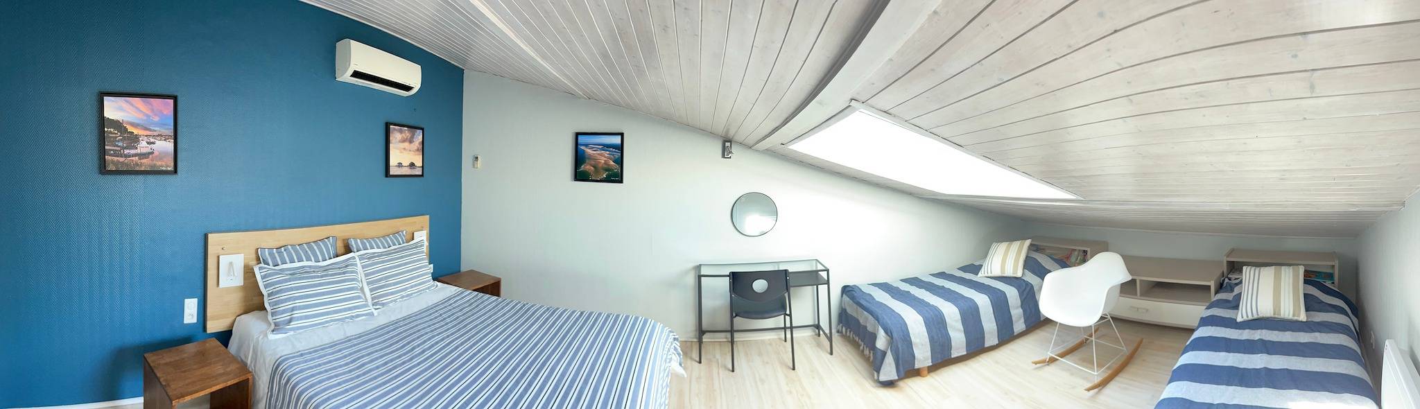 Gästezimmer „Chambre du haut“ mit Gemeinschaftspool, Wlan und Klimaanlage in Mios, Arcachon und Umgebung