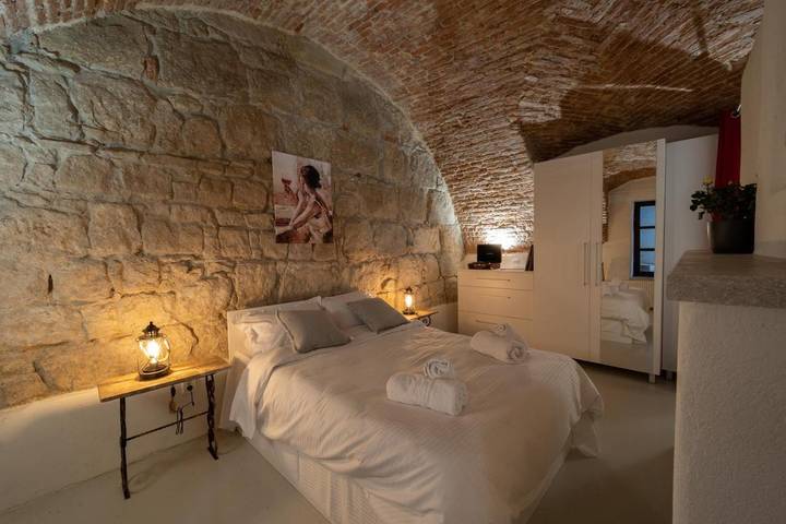 Appartement de vacances pour 4 personnes, avec jardin ainsi que terrasse et vue