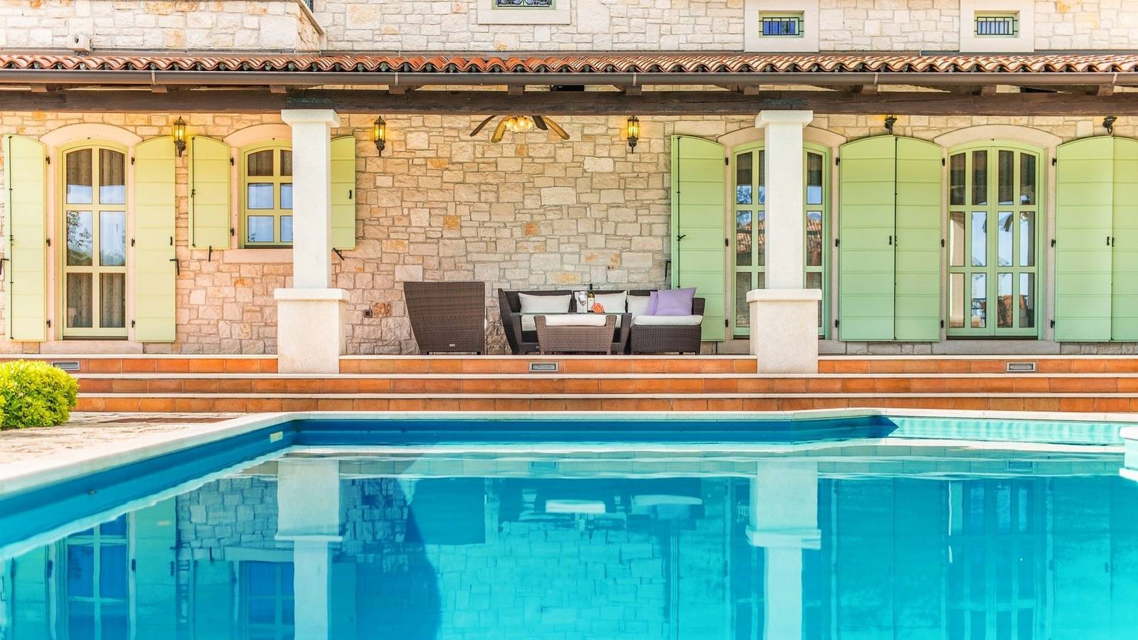 Rustikale Villa Romana mit Pool und Sauna in Općina Višnjan, Zentralistrien