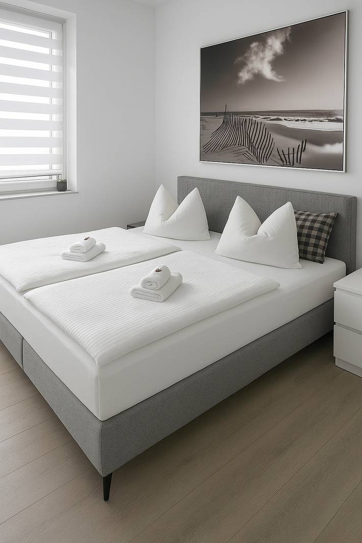 Ferienwohnung für 4 Personen, mit Balkon und Terrasse sowie Seeblick und Ausblick in Großräschen - 3