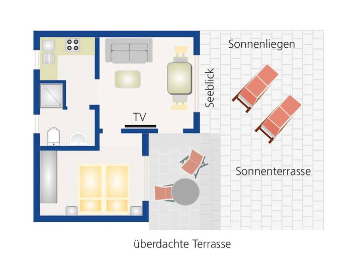 Ferienhaus für 3 Personen, mit Garten und Seeblick sowie Terrasse, kinderfreundlich am Plauer See - 2